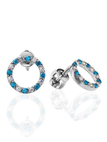 Blue And White Crystal Studs The Aurora, image 