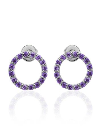 Violet Crystal Studs In Sterling Silver The Aurora, image , picture 3