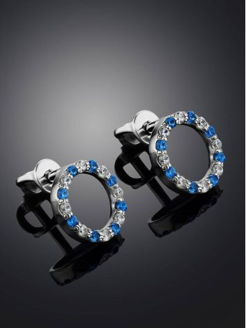 Blue And White Crystal Studs The Aurora, image , picture 2
