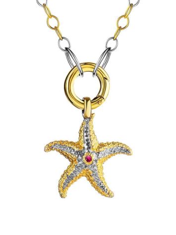 Gold Plated Necklace With Star Shaped Pendant, image 