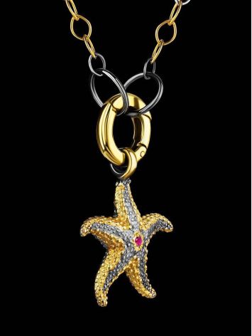 Gold Plated Necklace With Star Shaped Pendant, image , picture 2