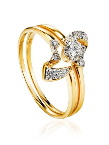 Stackable Diamond Ring In Gold, Ring Size: 8.5 / 18.5, image 