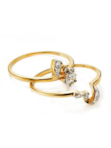 Stackable Diamond Ring In Gold, Ring Size: 8.5 / 18.5, image , picture 3