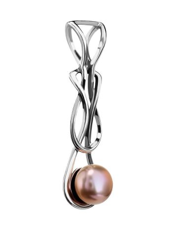 Refined Silver Pendant With Cultured Pearl The Serene, image , picture 3