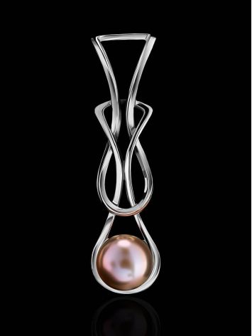 Refined Silver Pendant With Cultured Pearl The Serene, image , picture 2
