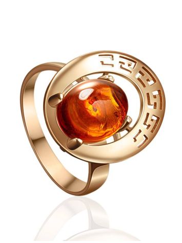Golden Amber Adjustable Ring The Ellas, Ring Size: Adjustable, image 