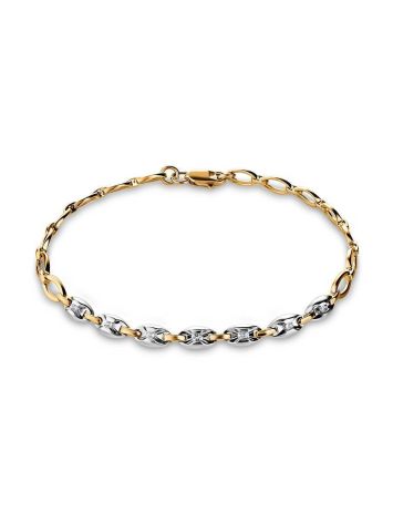 Golden Chain Bracelet With Diamonds, image 