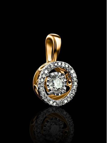 Dancing Diamond Golden Pendant, image , picture 2