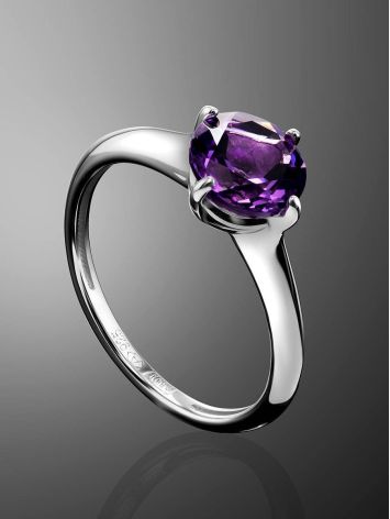 Amethyst Silver Ring, Ring Size: 8.5 / 18.5, image , picture 2