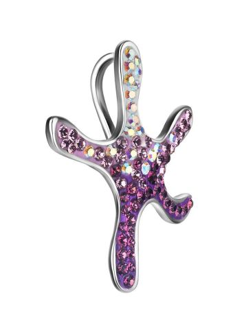 Silver Starfish Pendant With Multicolor Crystals The Jungle, image , picture 3