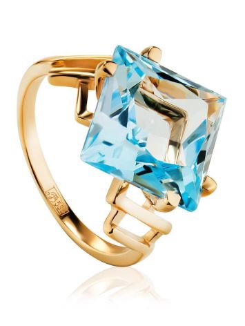 Golden Ring With Bold Topaz Centerpiece The Bay, Ring Size: 8 / 18, image 