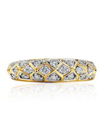 Yellow Gold Diamond Encrusted Ring, Ring Size: 8.5 / 18.5, image , picture 3