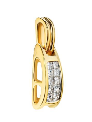 Diamond Encrusted Golden Pendant, image 