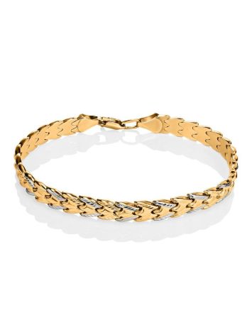 Two Toned Golden Link Bracelet, image 
