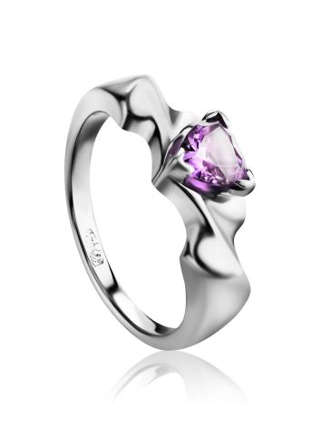 Silver Ring With Luminous Amethyst, Ring Size: 6.5 / 17, image 