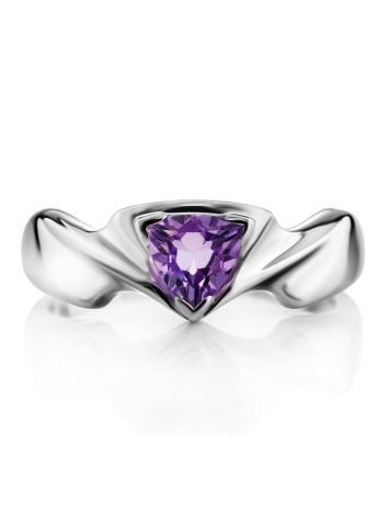 Silver Ring With Luminous Amethyst, Ring Size: 6.5 / 17, image , picture 3