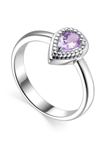 Sterling Silver Amethyst Ring, Ring Size: 8 / 18, image 