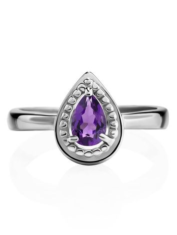 Sterling Silver Amethyst Ring, Ring Size: 8 / 18, image , picture 3