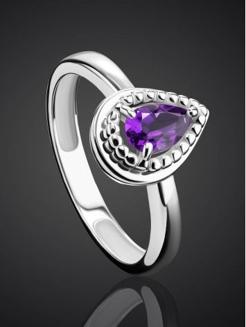 Sterling Silver Amethyst Ring, Ring Size: 8 / 18, image , picture 2