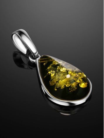 Silver Amber Drop Pendant The Pulse, image , picture 2