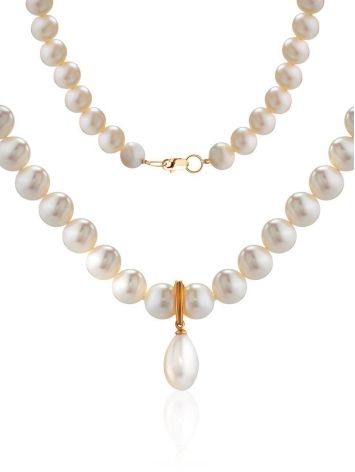 Cultured Pearl Necklace In Gold The Serene, image 