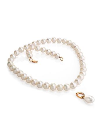 Cultured Pearl Necklace In Gold The Serene, image , picture 2