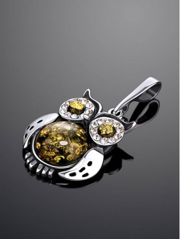 Cute Amber Owl Pendant, image , picture 2