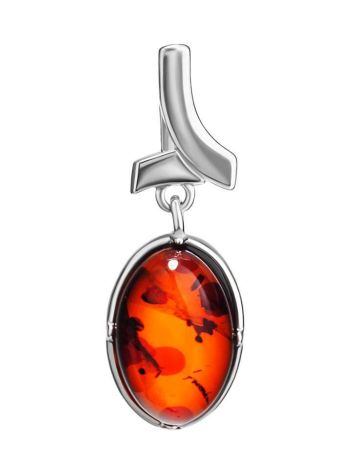 Cherry Amber Silver Pendant The Lumiere, image 