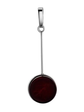 Silver Amber Dangle Pendant The Furor, image 
