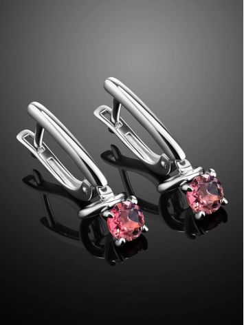 Silver Dangles With Rhodolite Crystals, image , picture 2