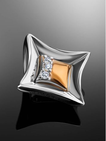 Silver Golden Pendant With Diamonds The Diva, image , picture 2