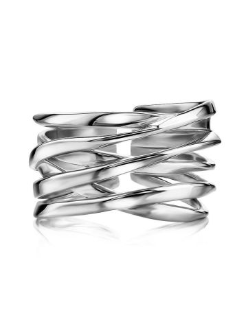 Twisted Silver Ring The ICONIC, Ring Size: Adjustable, image , picture 3