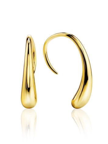 Statement 18ct Gold on Sterling Silver Drop Earrings The Liquid, image 