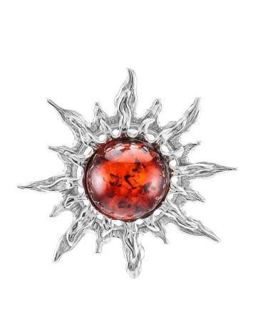 Cherry Amber Silver Pendant The Helios, image 