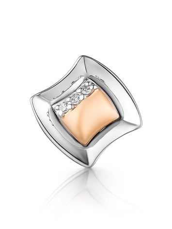 Silver Golden Diamond Pendant The Diva, image 