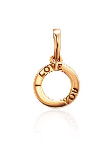 Cute Gold Plated Pendant With Engraving, image 
