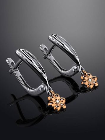 Romantic Diamond Earrings In Gold And Silver The Diva, image , picture 2