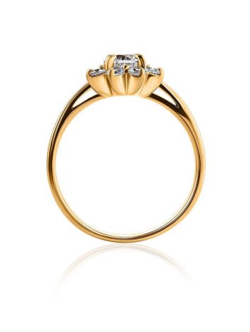 Elegant Gold Plated Ring With Crystals, Ring Size: 6.5 / 17, image , picture 3