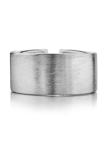 Contemporary brush finish sterling silver unisex ring The ICONIC, Ring Size: Adjustable, image , picture 3