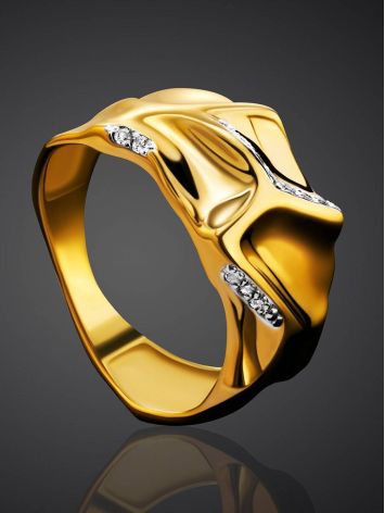 Fabulous Gold Plated Band Ring, Ring Size: 6.5 / 17, image , picture 2