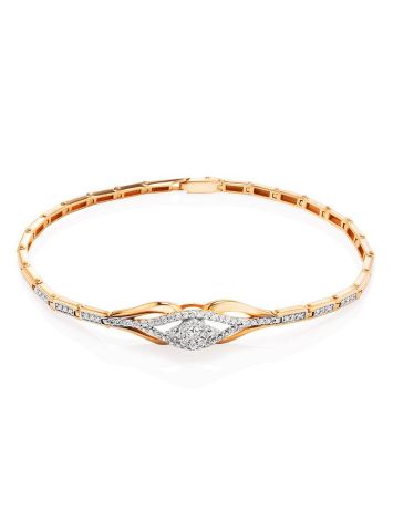 Fabulous Golden Bracelet With Diamonds, image 