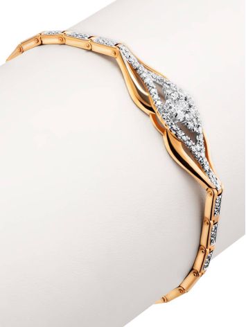 Fabulous Golden Bracelet With Diamonds, image , picture 3