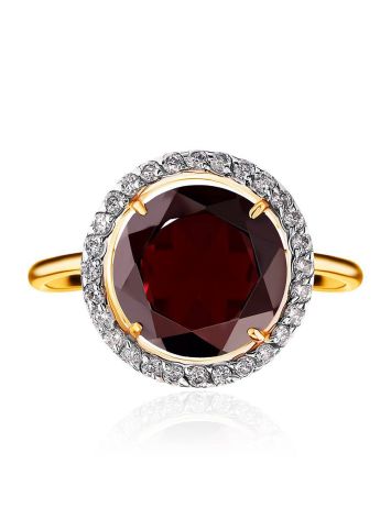 Amazing Garnet Ring With Crystals, Ring Size: 8 / 18, image , picture 3