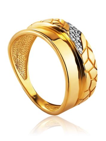 Luminous Gold Plated Band Ring, Ring Size: 6 / 16.5, image 