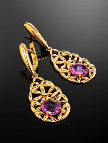 Fabulous Laced Dangles With Lilac Crystals, image , picture 2