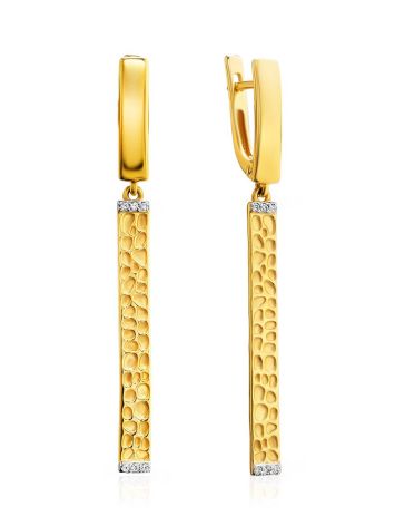 Gold Plated Dangles With Crystals, image 
