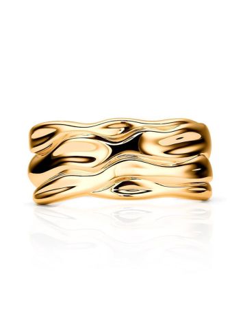 Textured Gold Plated Ring, Ring Size: 7 / 17.5, image , picture 3