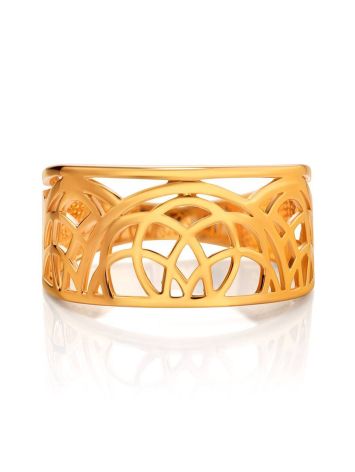 Laced Gold Plated Silver Band Ring, Ring Size: 7 / 17.5, image , picture 3