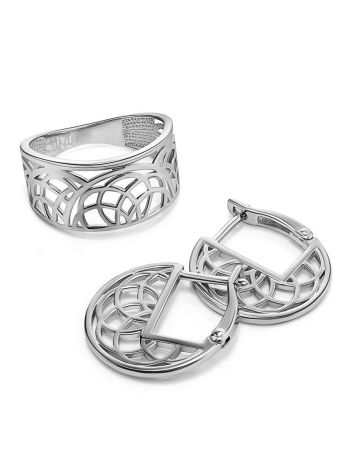Boho Chic Style Silver Laced Earrings The Sacral, image , picture 3