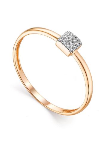 Classy Gold Diamond Ring, Ring Size: 7 / 17.5, image 